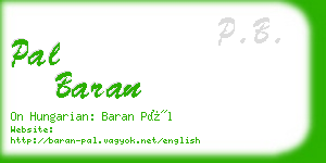 pal baran business card